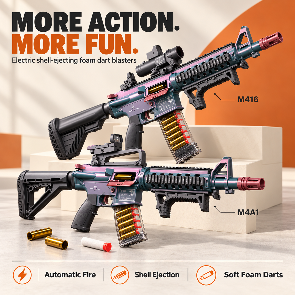 Boltfront | Shell-Ejecting Foam Dart Blaster Kit