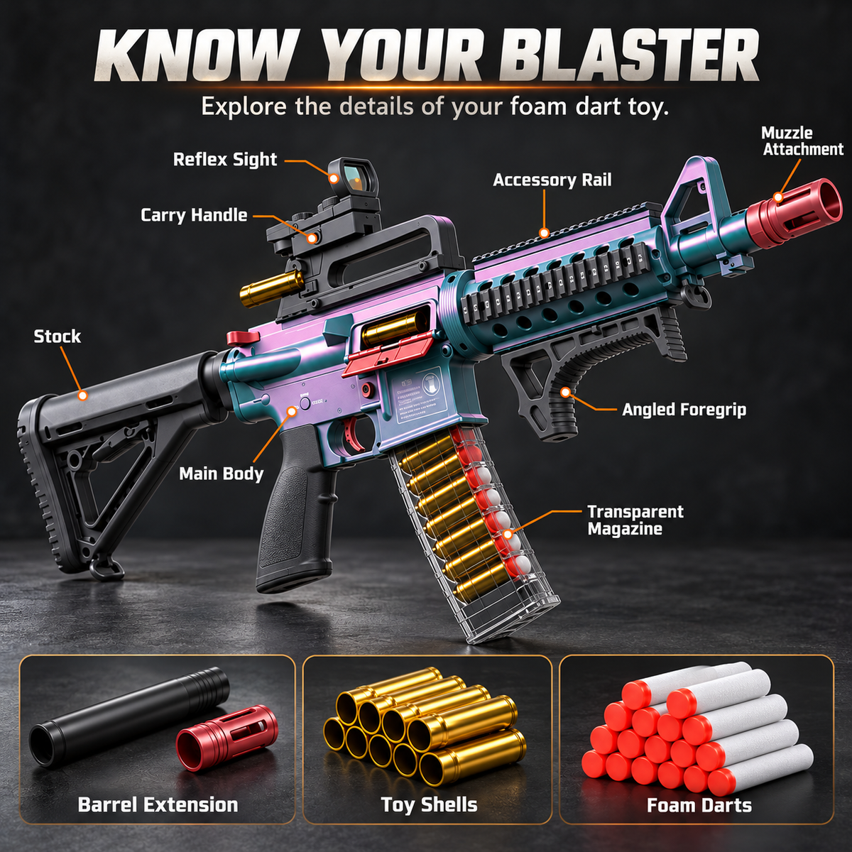 Boltfront | Shell-Ejecting Foam Dart Blaster Kit